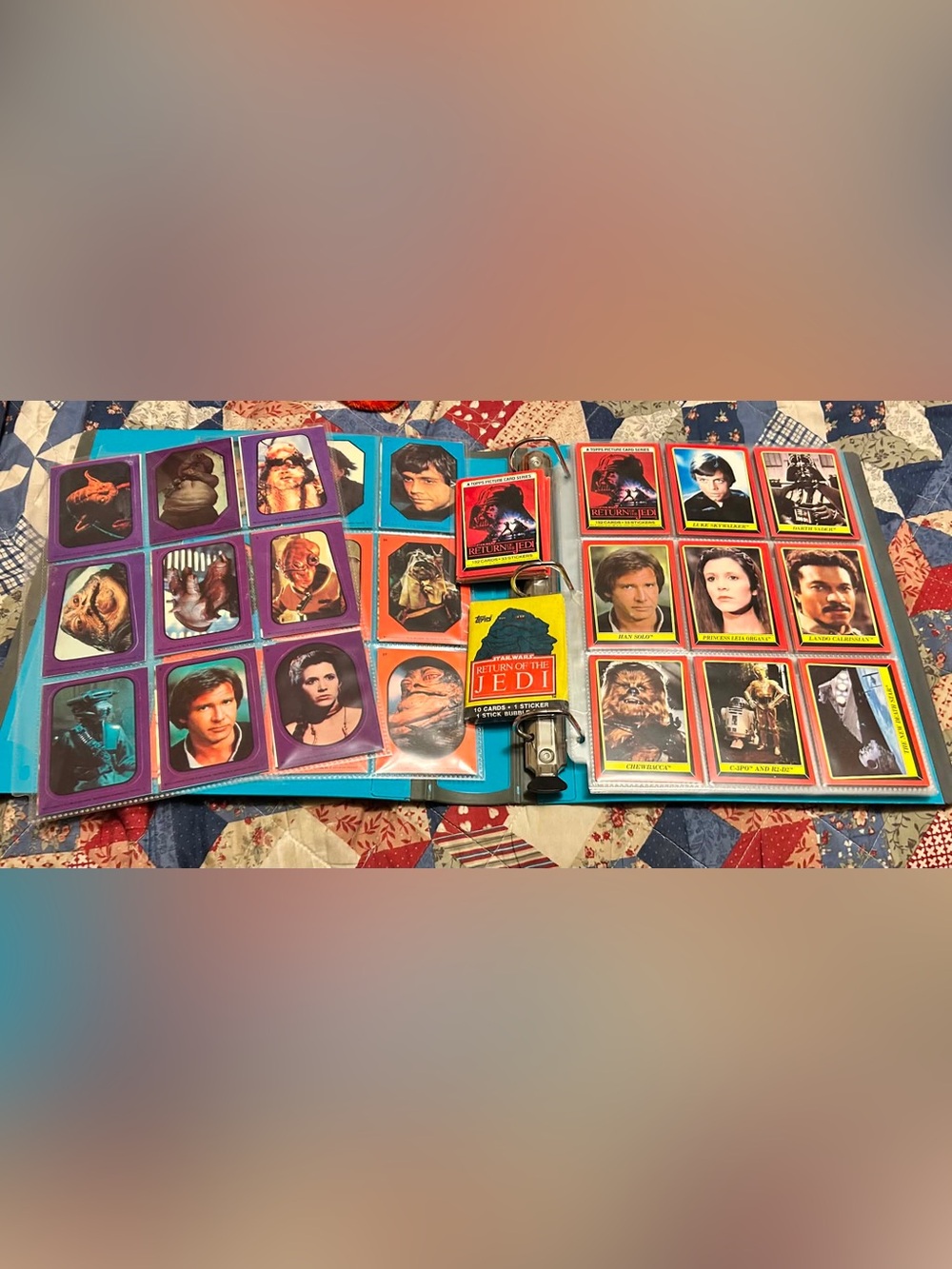Vintage Star Wars Return of the Jedi Topps 1983 complete set and stickers